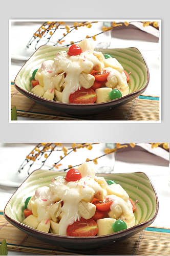 营养健康水果沙拉食物摄影图片