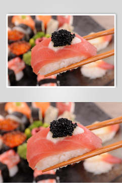 美味鱼籽寿司餐饮摄影图片