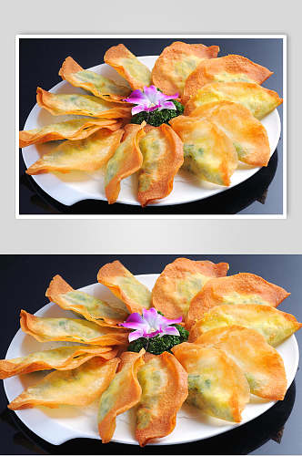 煎饺韭菜盒子食品高清图片