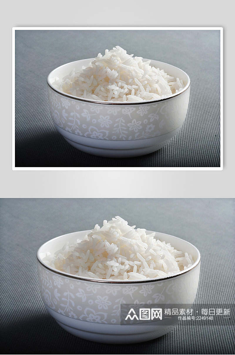 白米蒸米饭食品图片素材