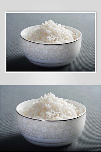 白米蒸米饭食品图片