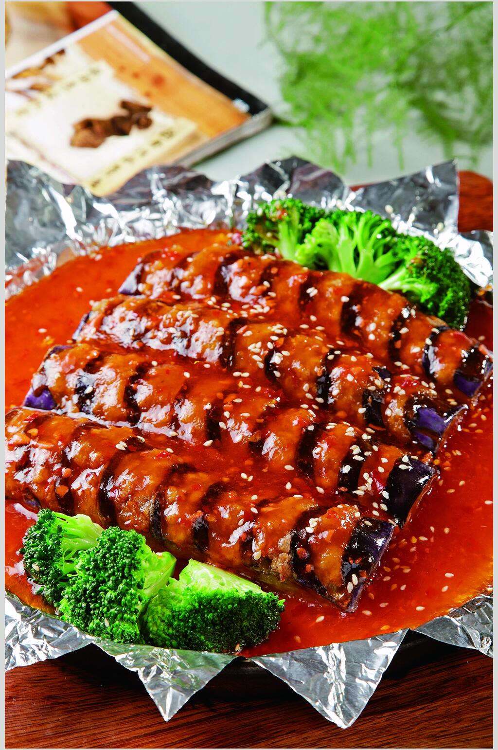 泰式花开茄食品图片素材