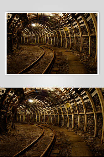 金色隧道公路马路高清图片