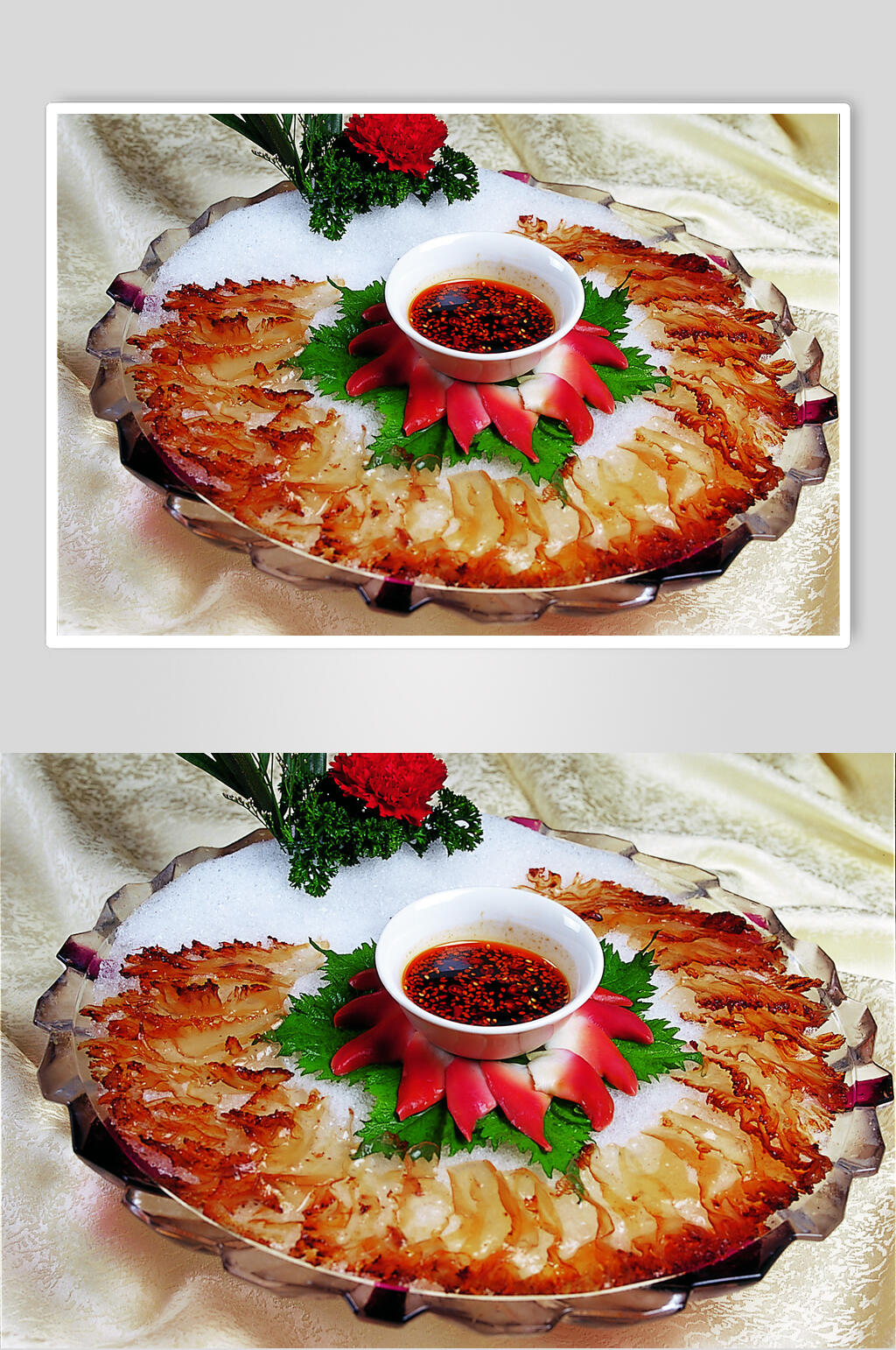 海蜇头拼北极贝食物摄影图片素材