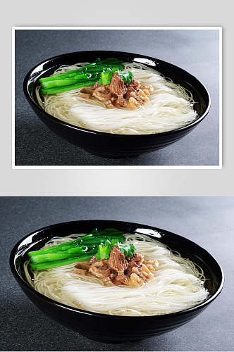 面食清汤牦牛肉粉摄影图