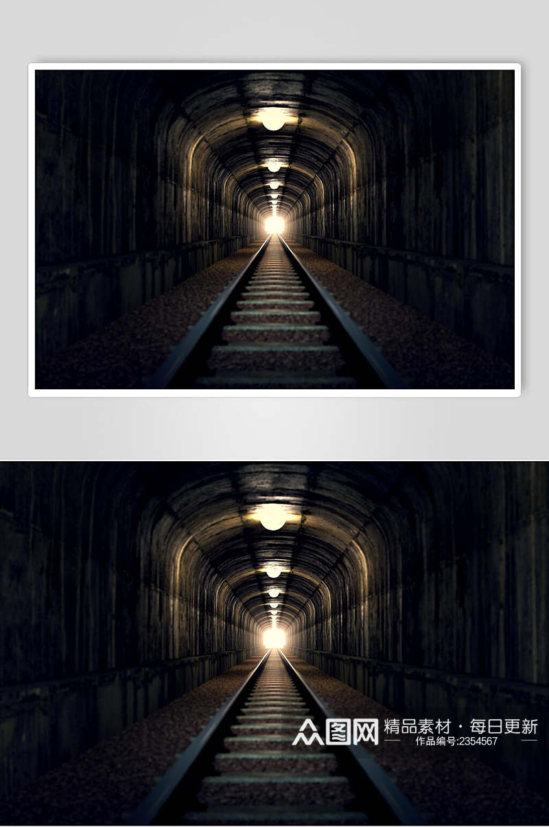 轨道隧道公路马路高清图片素材