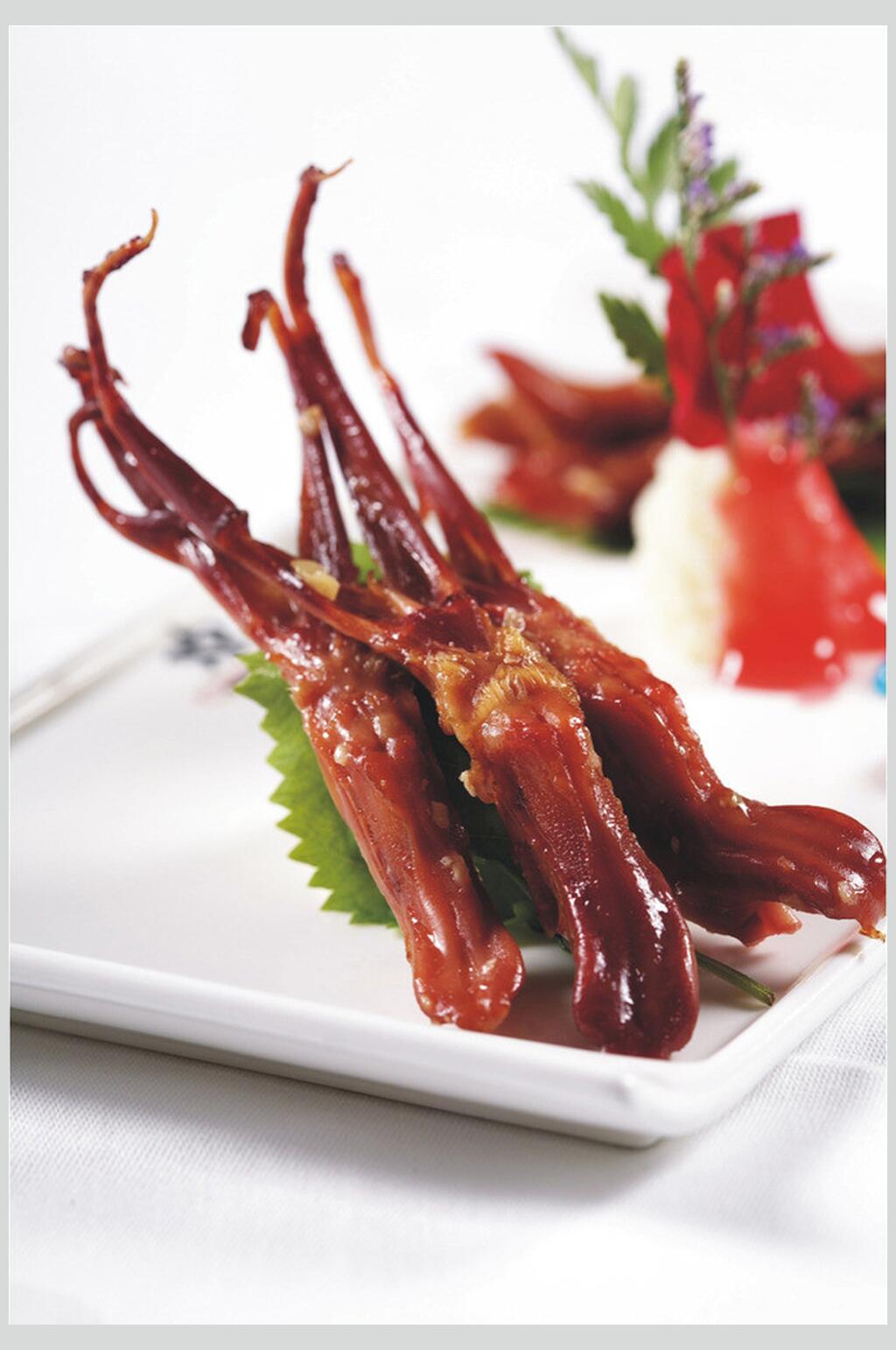 鲜香美味小吃鸭脖鸭舌鸭头食品图片素材