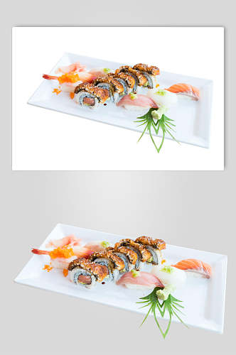 招牌海鲜寿司食品高清图片