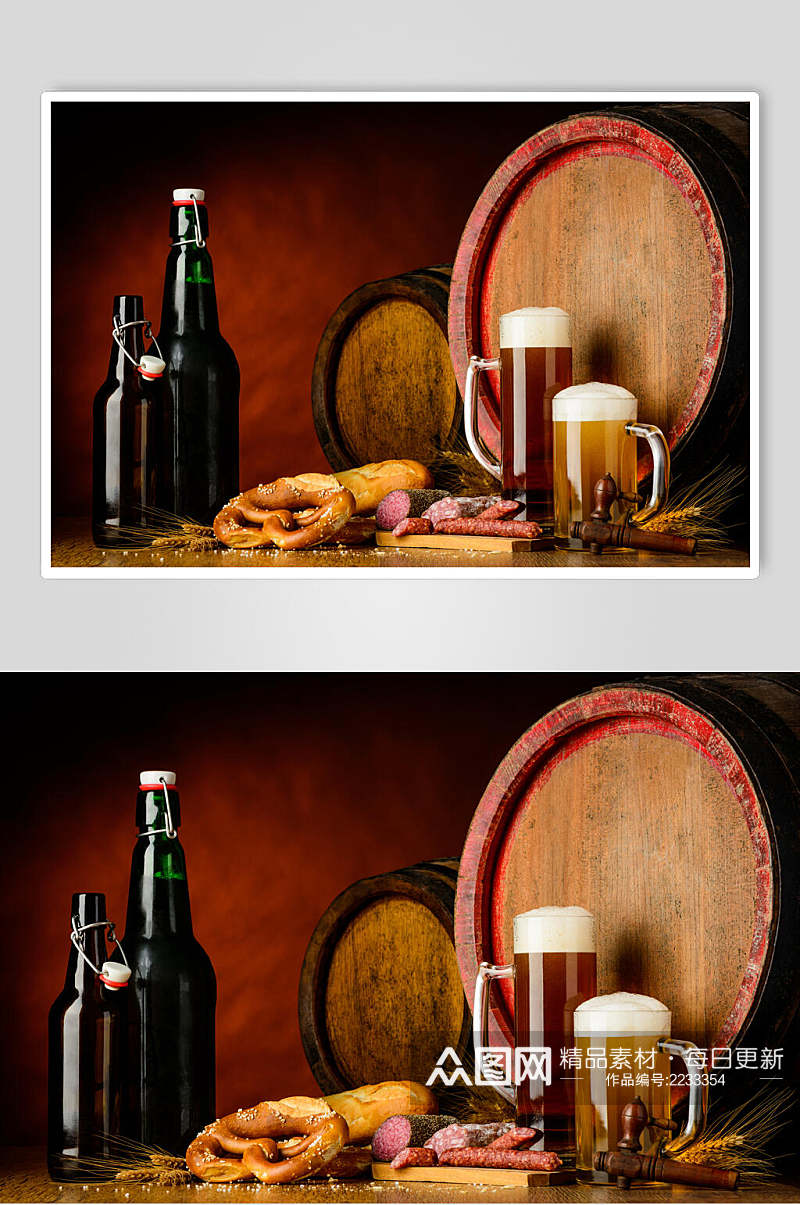 纯生啤酒全麦芽啤酒超清摄影图素材