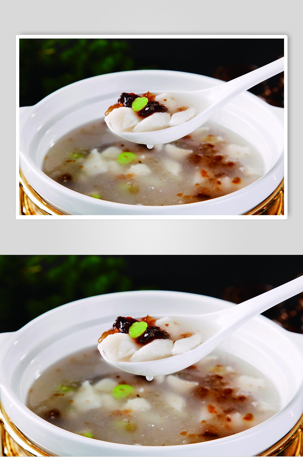 桃胶烩雪鱼食物图片素材