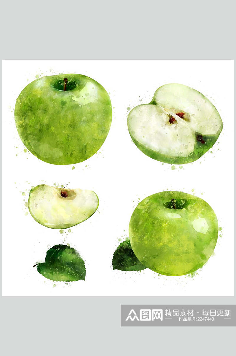 青苹果蔬果食品图片素材