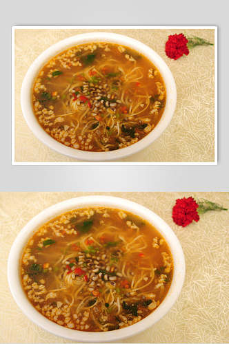 豆豆汤饭食物摄影图片