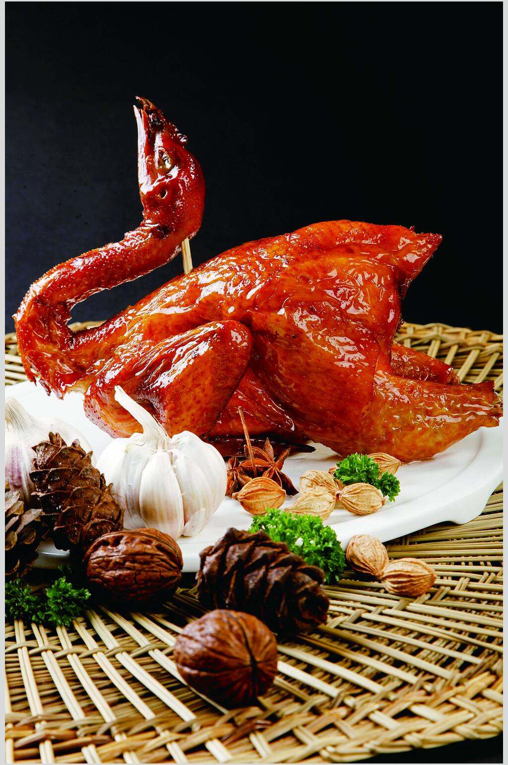 金牌蒜蒜香鸡食物高清图片素材