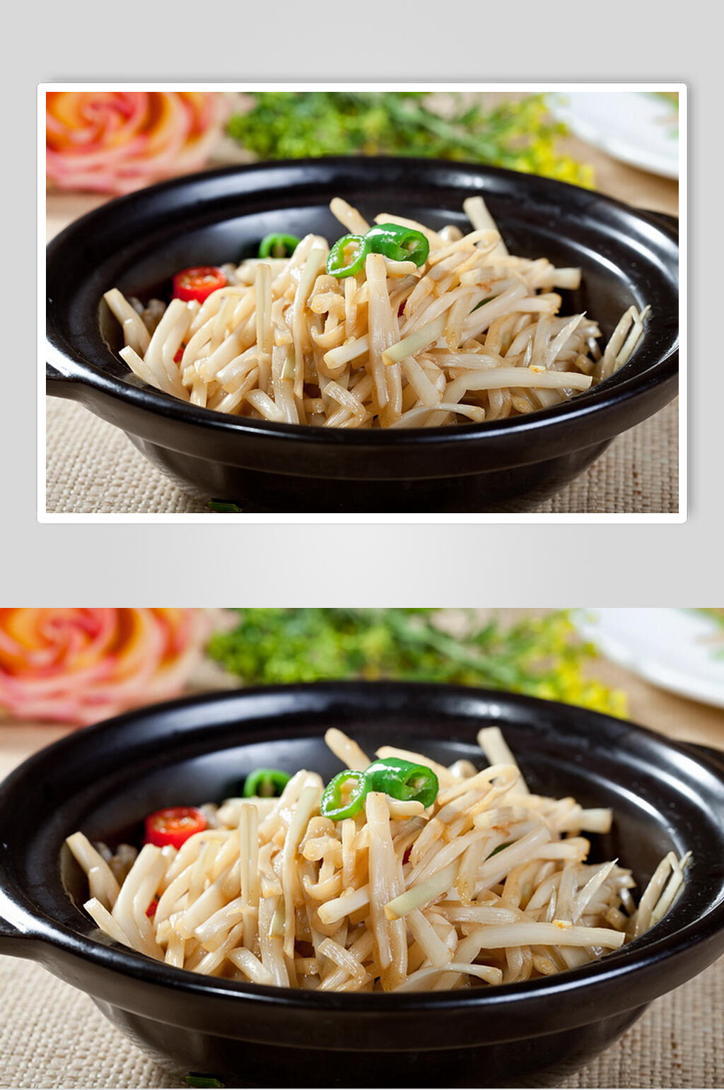 原味脆笋丝美食摄影图片素材