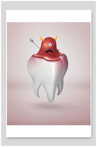 卡通牙痛牙科背景