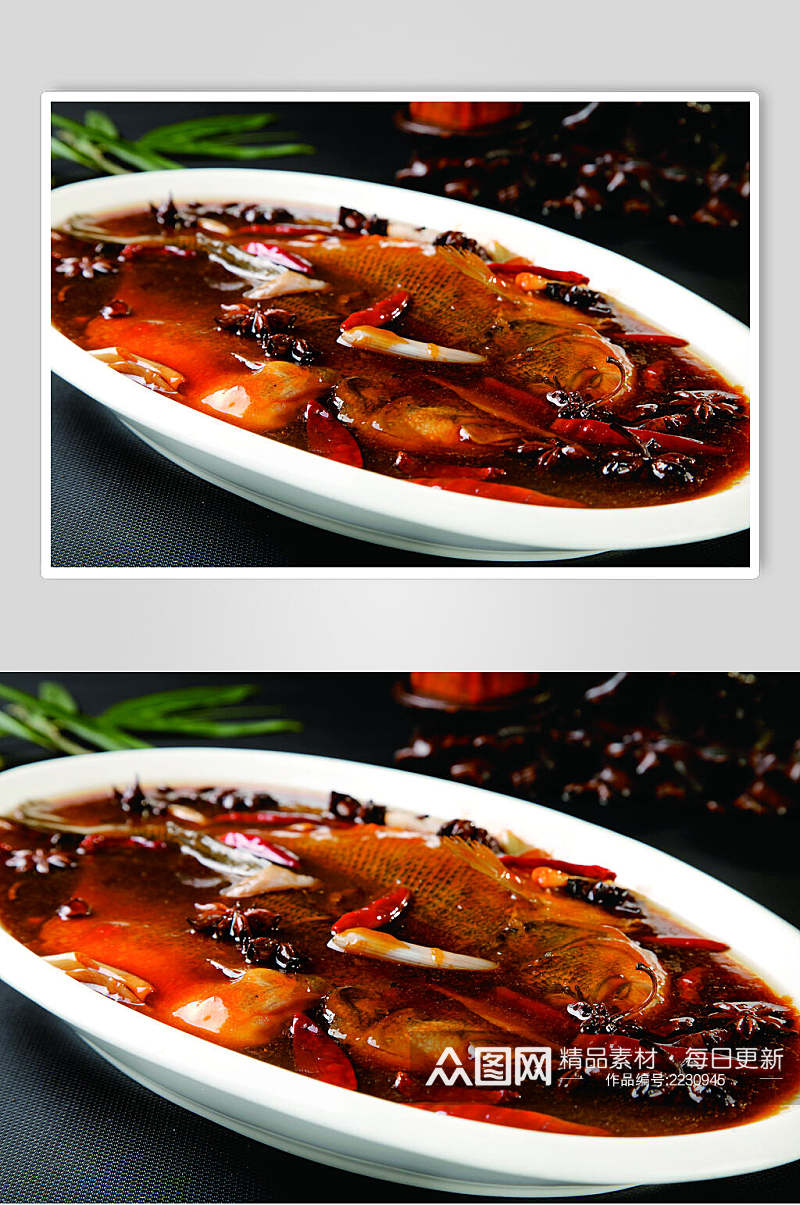 酱油醋鱼食物高清图片素材