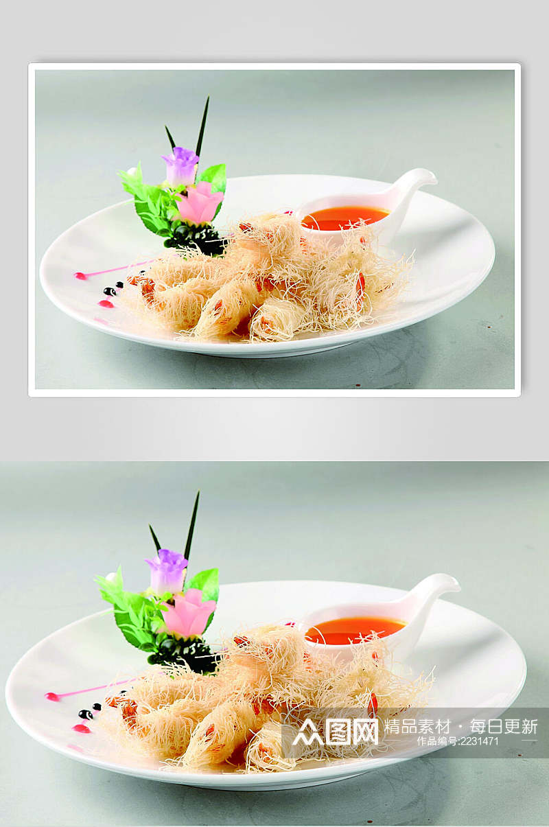 金丝虾卷餐饮图片素材