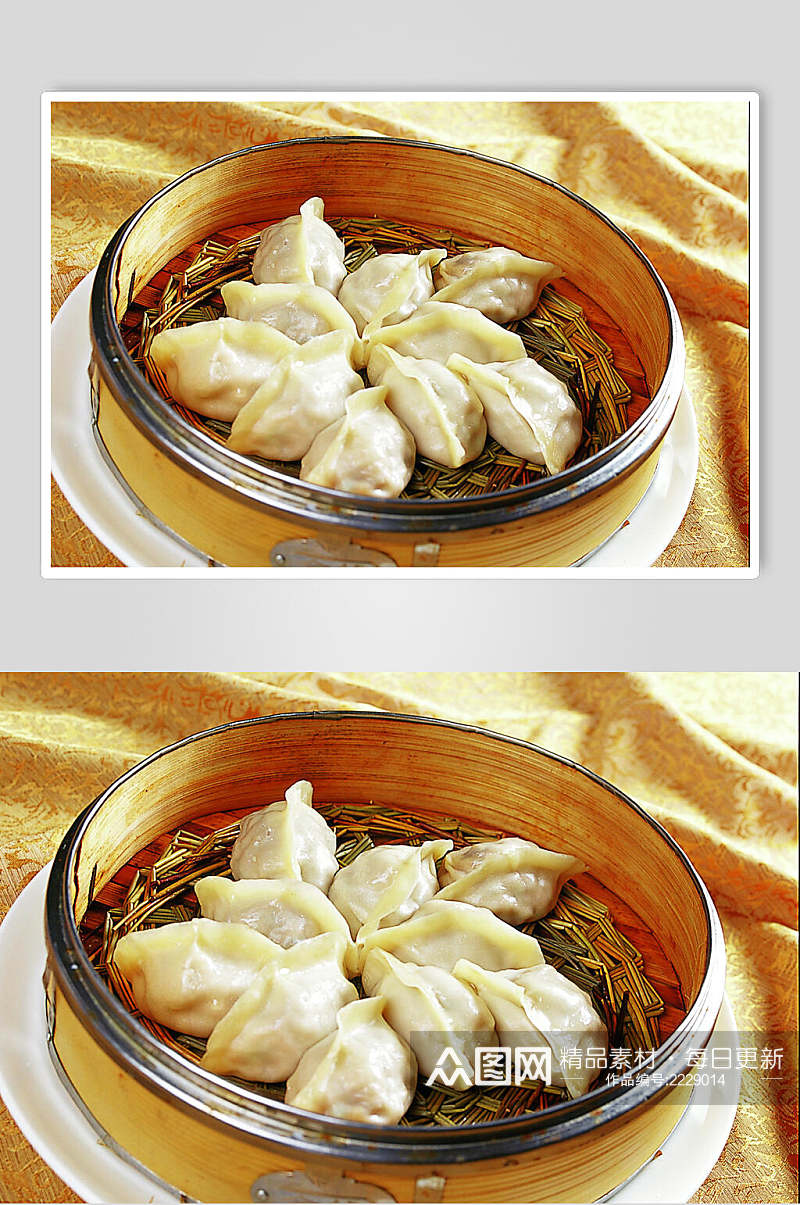 灌汤牛肉蒸饺食物摄影图片素材