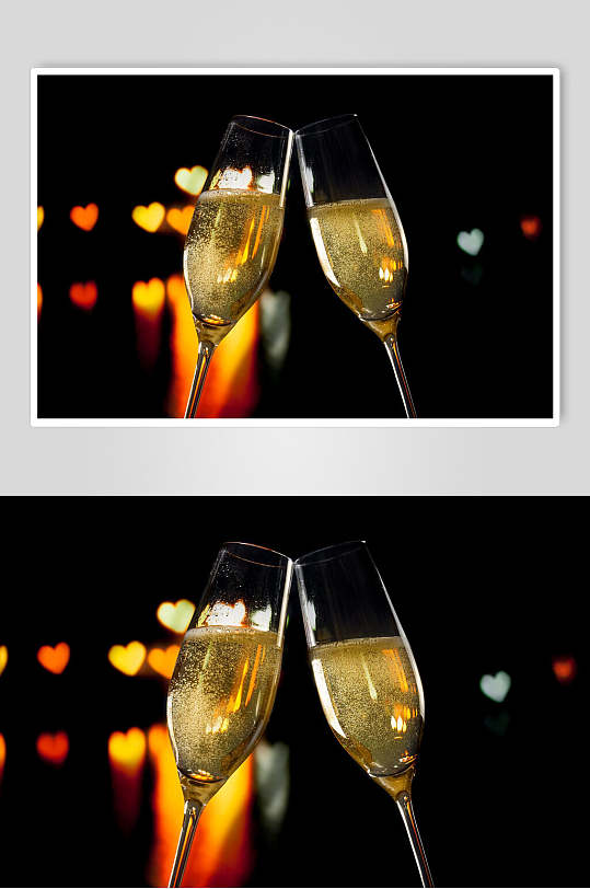 干杯香槟高脚杯高清图片