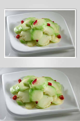 泰椒拌脆瓜食物摄影图片