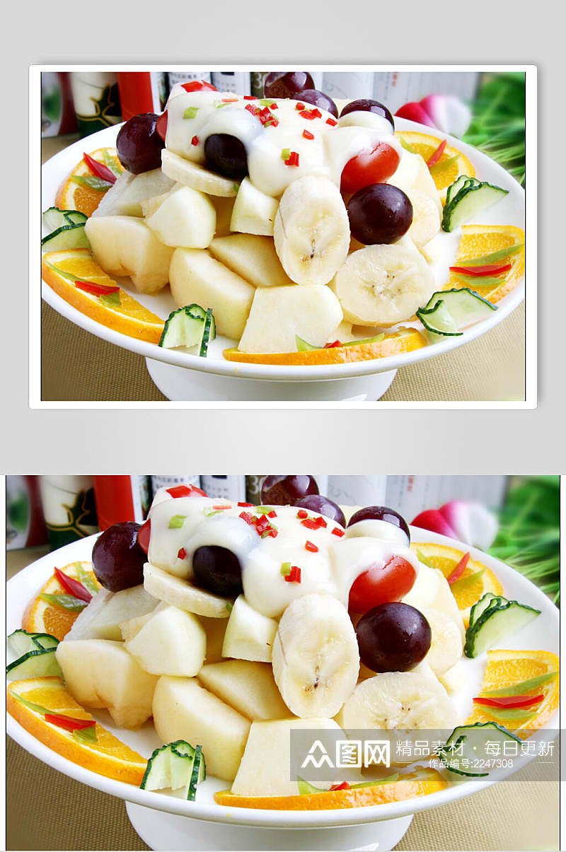 小吃水果沙拉食物实拍图片素材