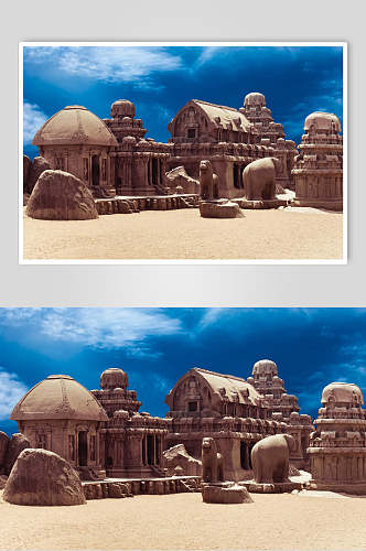 印度宗教寺庙古建筑自然风光摄影