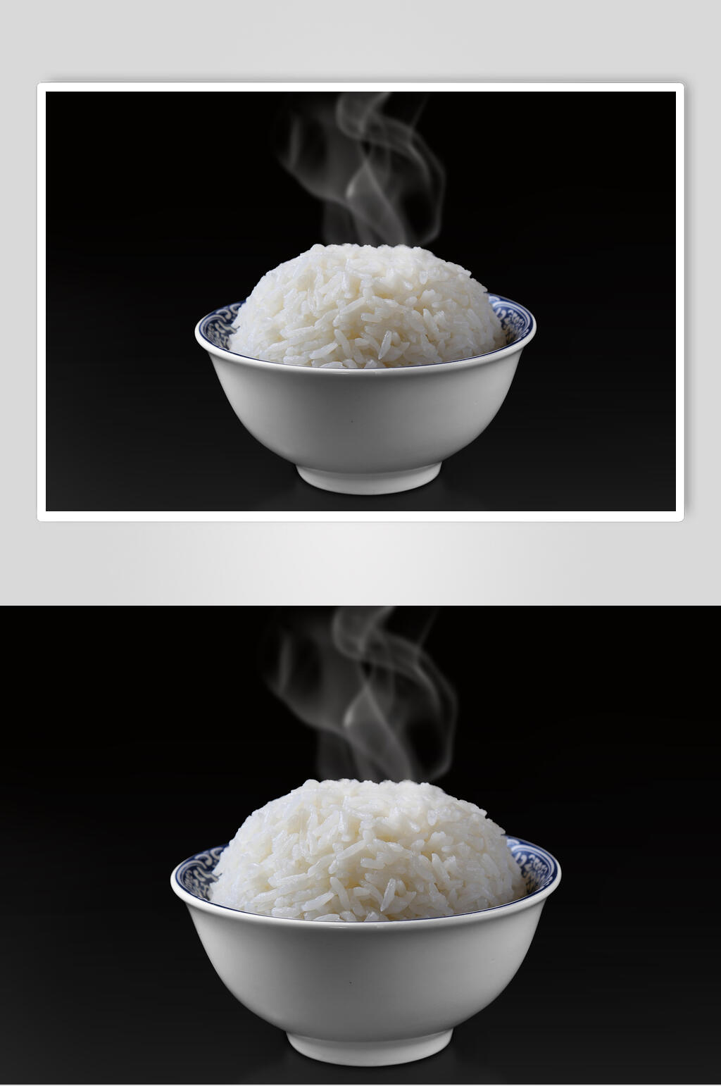 热气腾腾美味蒸米饭食品图片