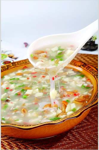 山菌金米豆腐食品图片