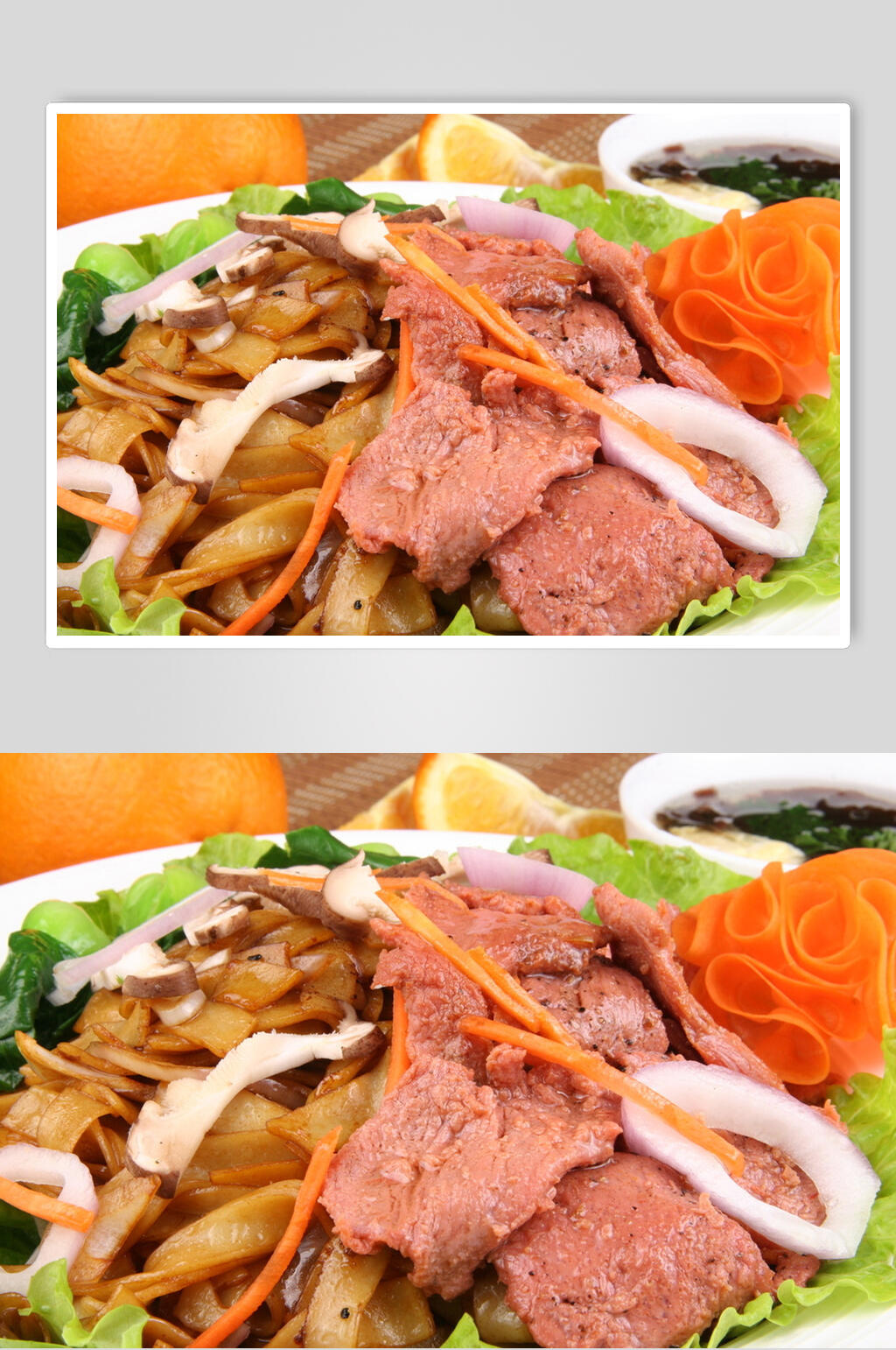 牛肉河粉食物摄影图片素材