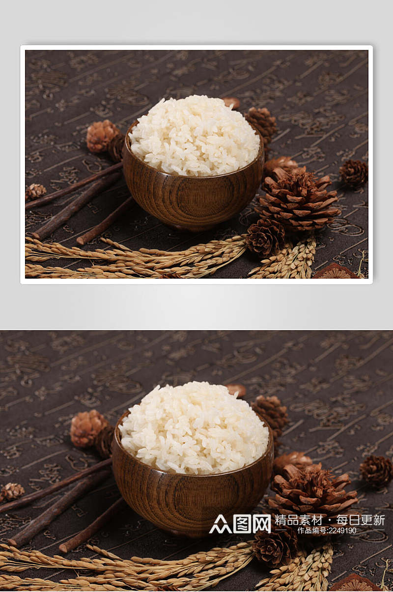 品质蒸米饭食物图片素材