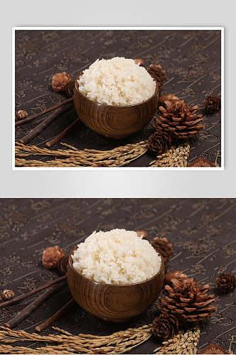 品质蒸米饭食物图片