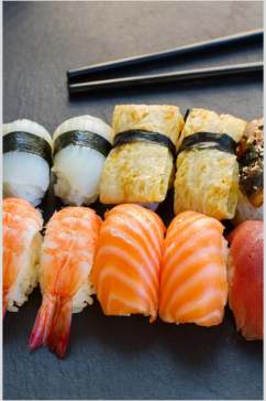 美味海鲜寿司餐饮食物图片