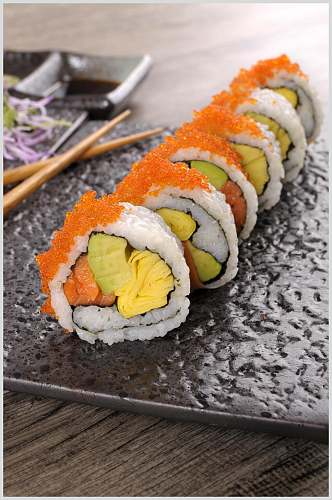 清新鱼籽寿司食品高清图片