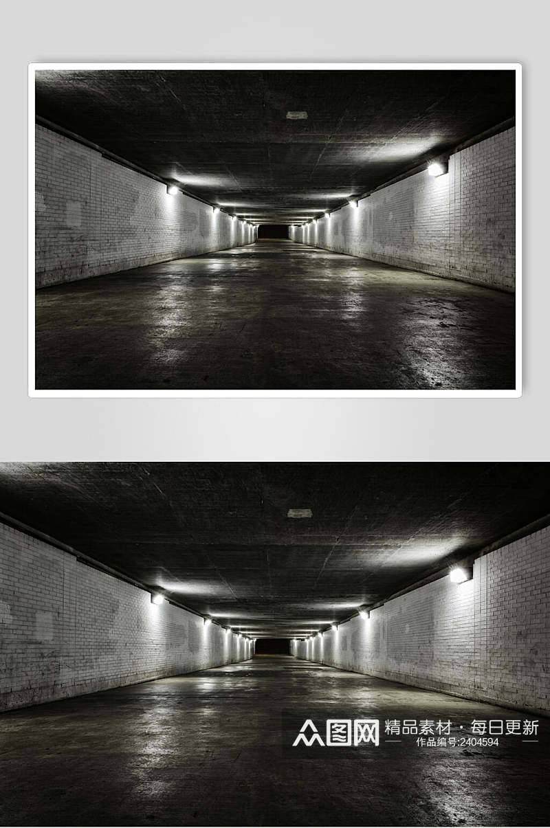 隧道内部公路马路图片素材