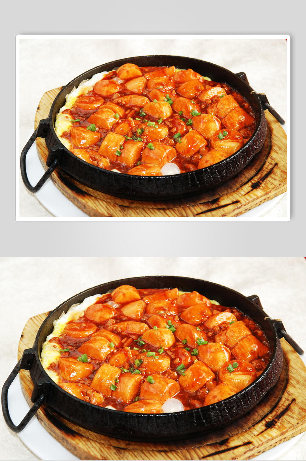 葱香铁板豆腐美食图片素材