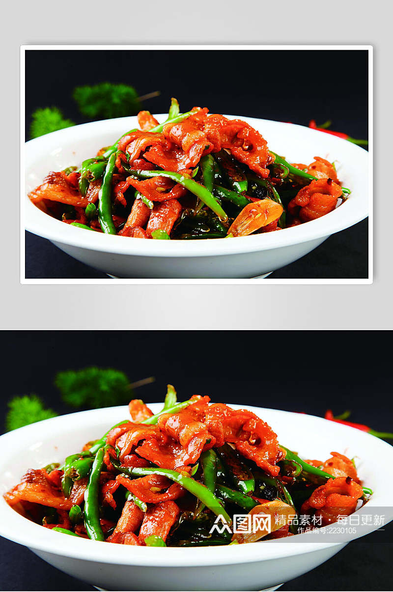 荆沙小炒肉食物摄影图片素材
