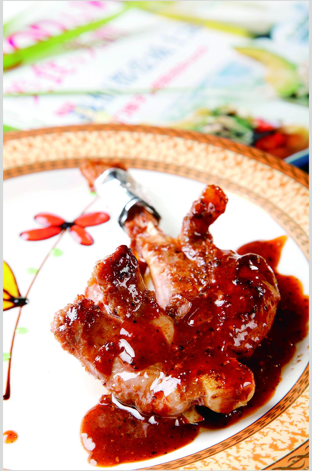 鲜香美味黑椒羊扒美食图片素材