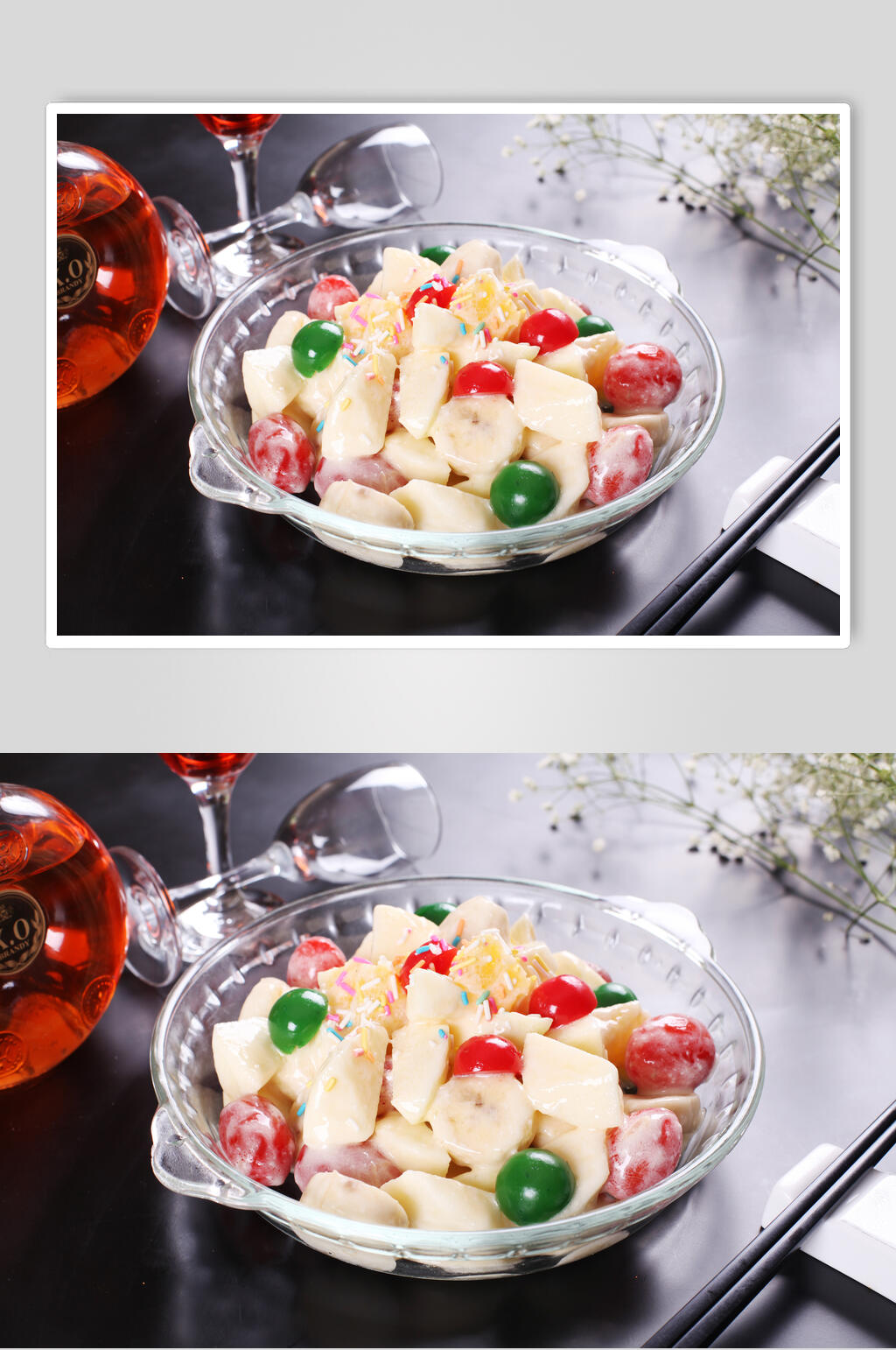 招牌精致水果沙拉食物实拍图片素材
