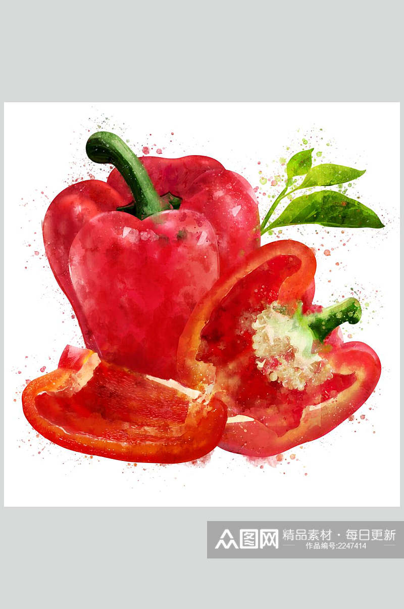 新鲜辣椒蔬果食品图片素材