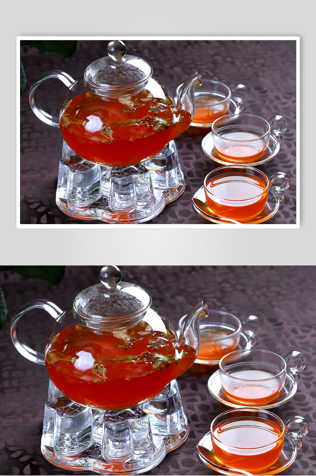 高档玻璃茶具摄影图片素材