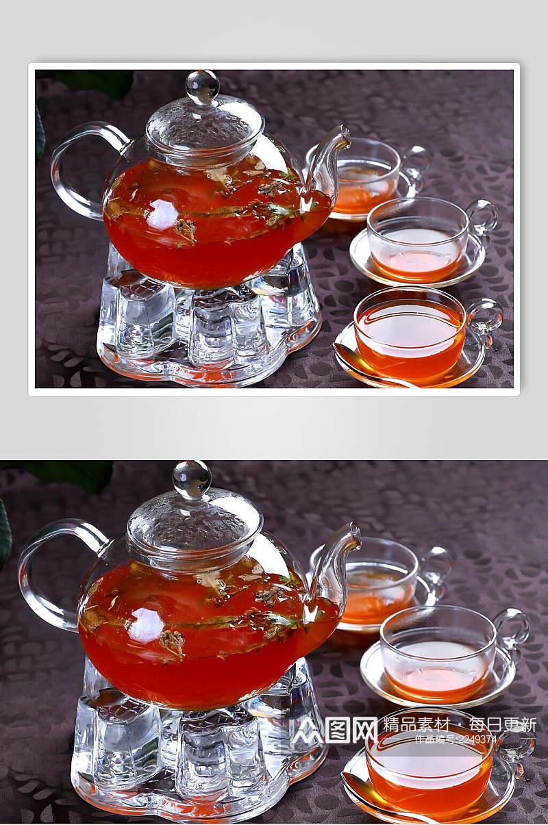 高档玻璃茶具摄影图片素材