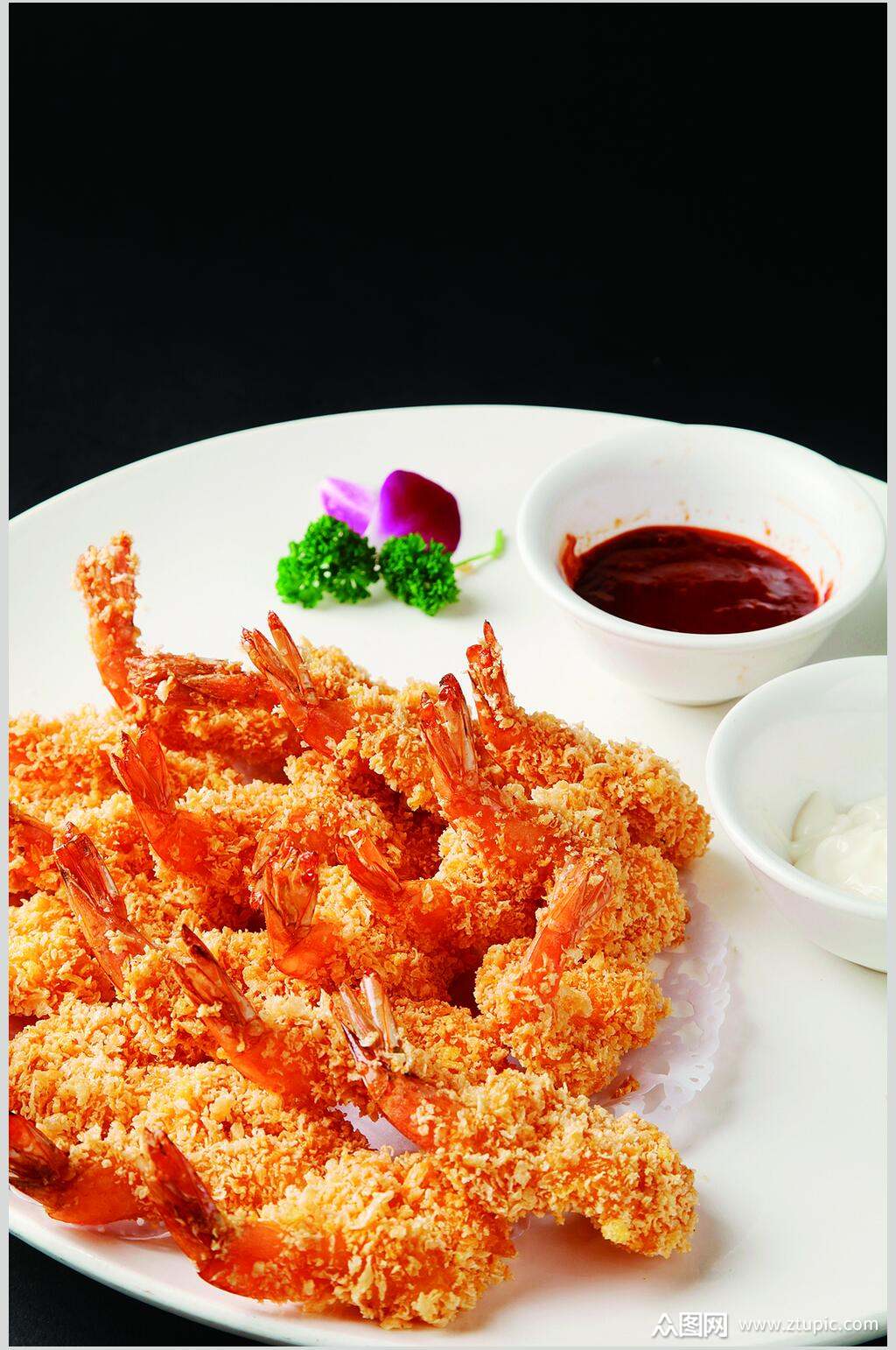 双味凤尾虾摄影图片素材