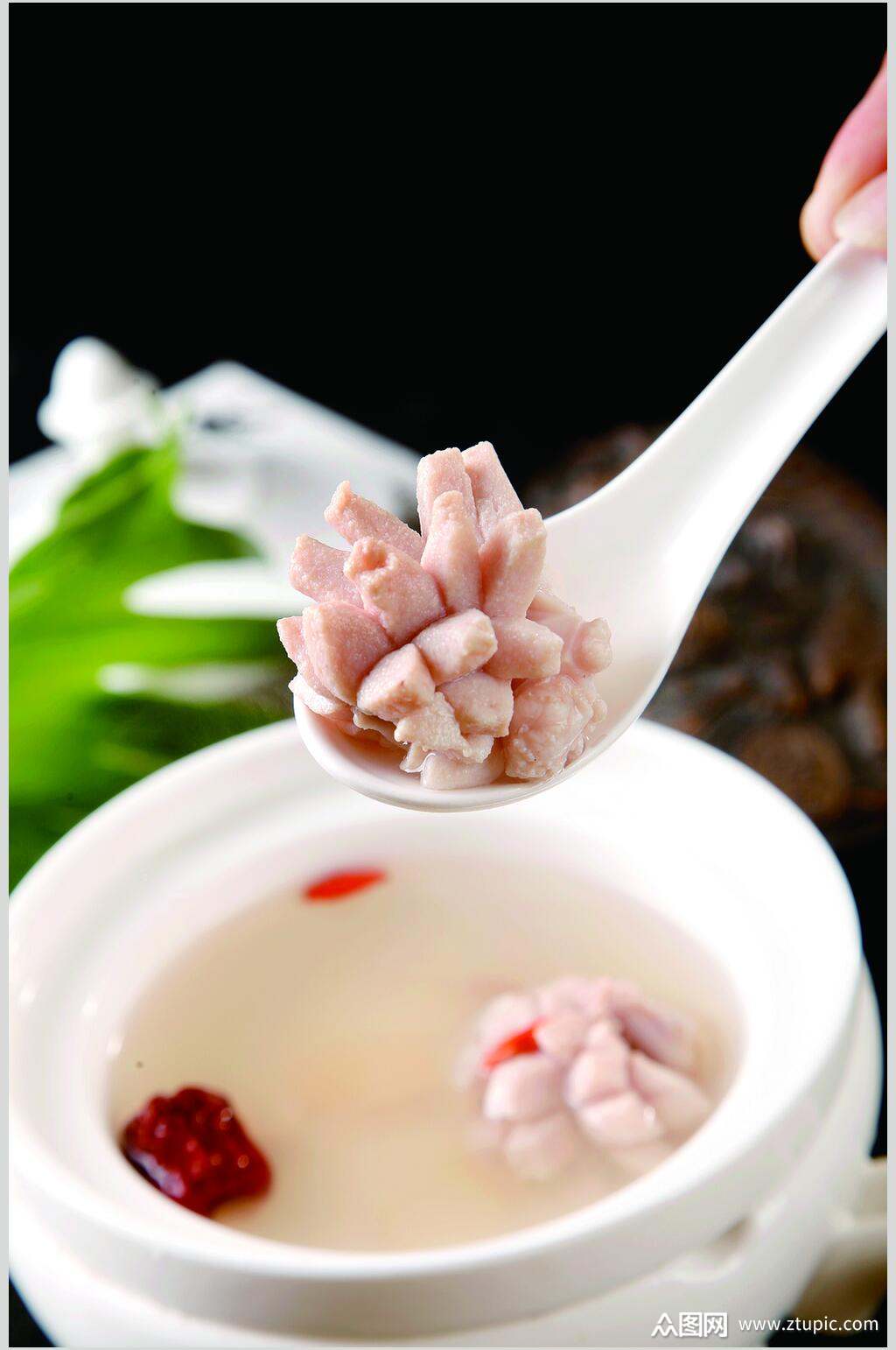 西洋参炖羊宝食物摄影图片素材