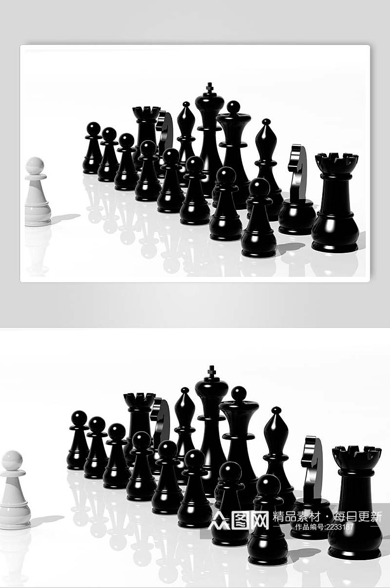 高端国际象棋棋局摄影图素材
