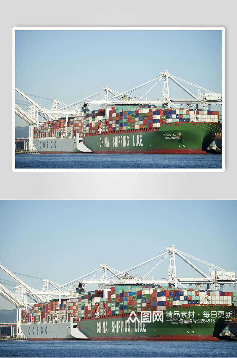 清新码头货轮船舶集装箱码头港口图片素材