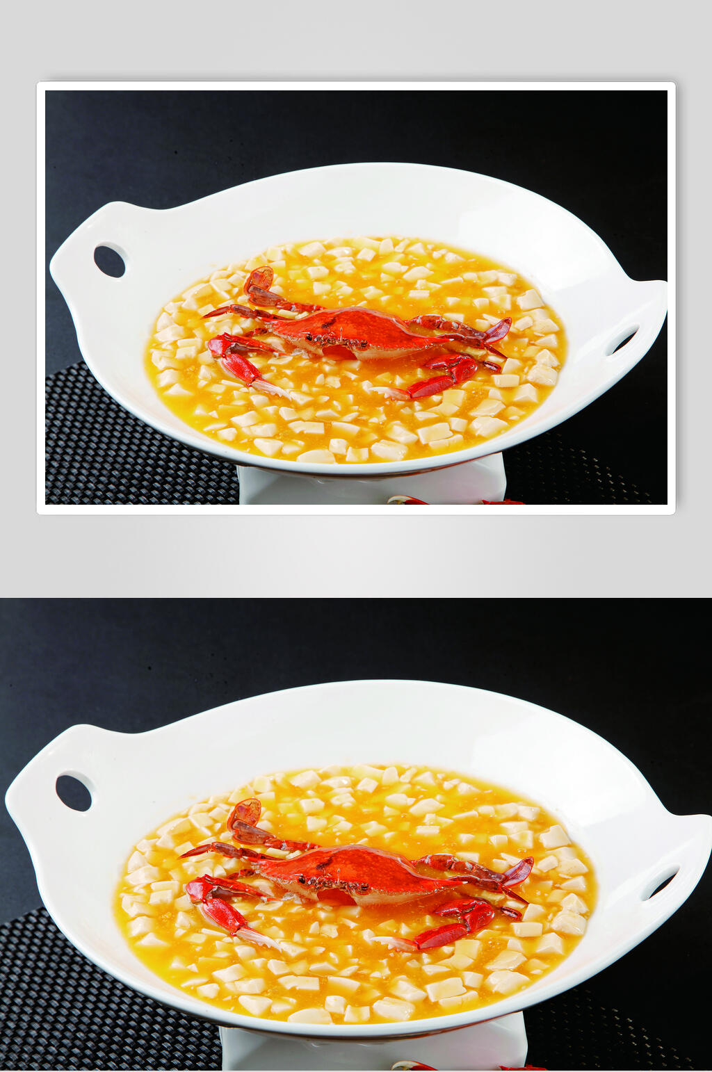 蟹黄豆腐食物高清图片素材
