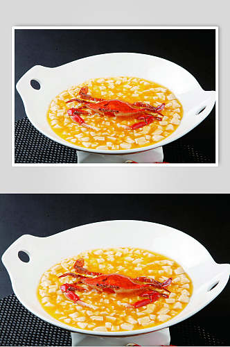 蟹黄豆腐食物高清图片