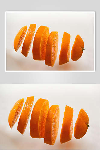 创意橙汁切块水果食品高清图片