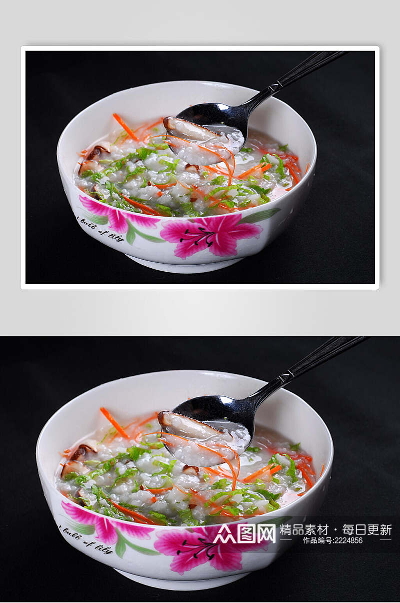 粥类蔬菜粥摄影图素材