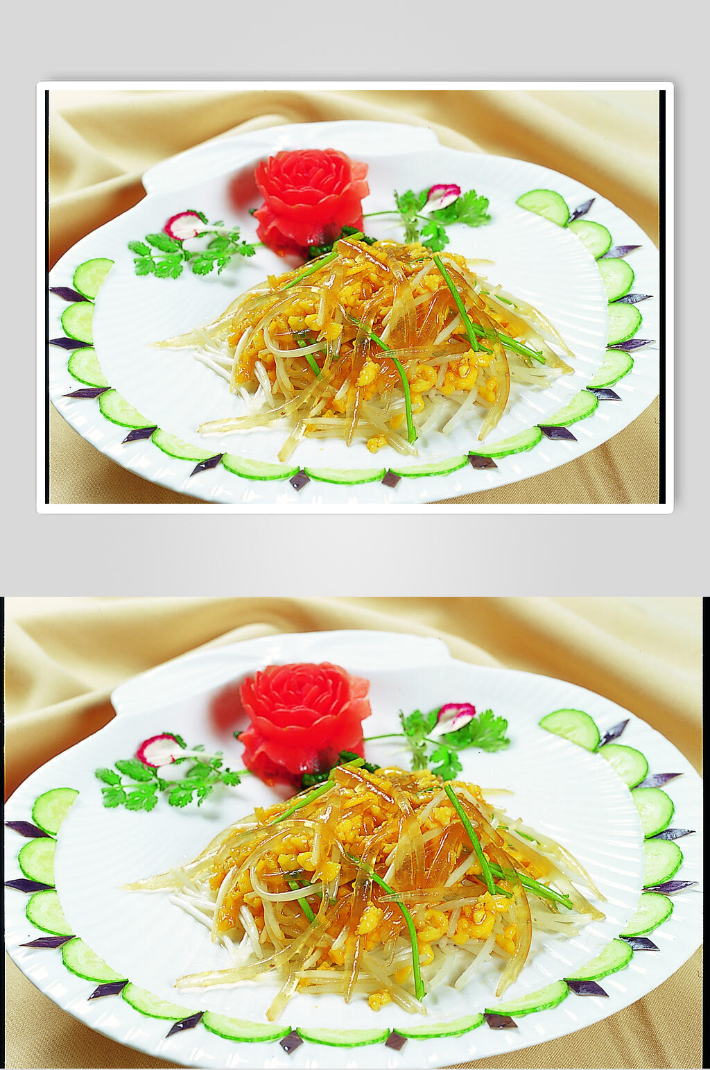 桂花炒鱼翅食物图片素材